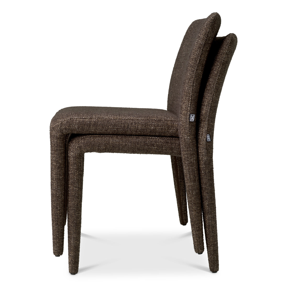 Brown Upholstered Dining Chairs (2) Leiza
