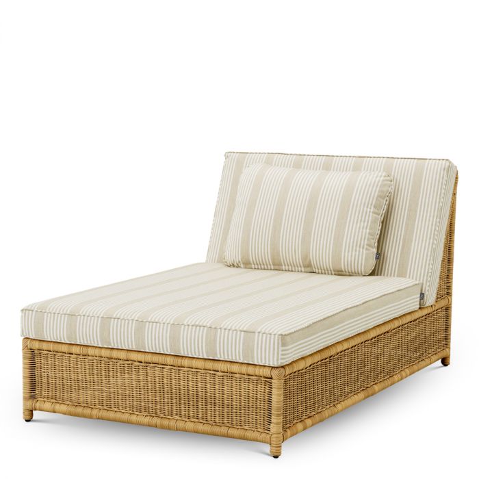 Outdoor Modular Daybed Hampton Single faux rattan saville beige