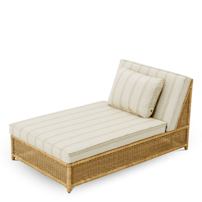 Outdoor Modular Daybed Hampton Single faux rattan saville beige