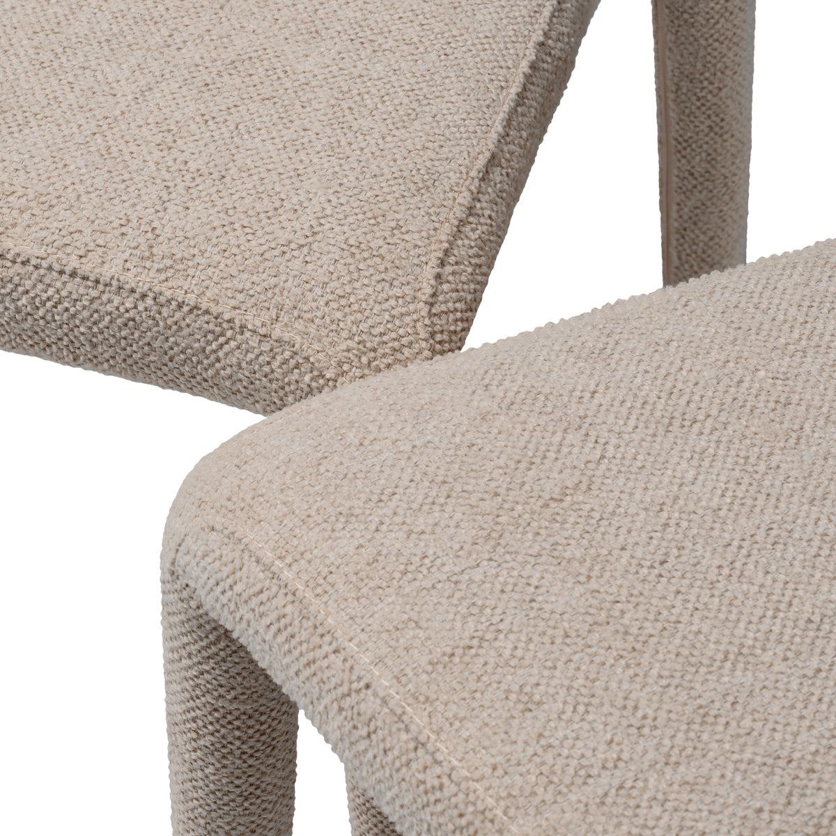 Off-white Upholstered Dining Chairs (2) Leiza