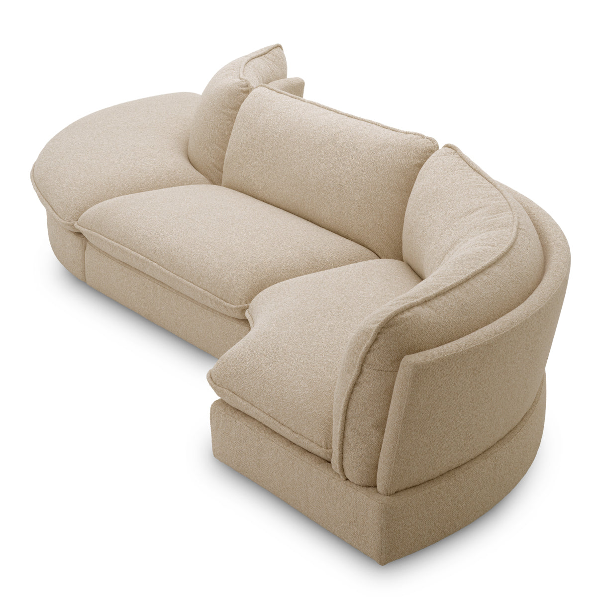 Beige Upholstered Modular Sofa Cresson