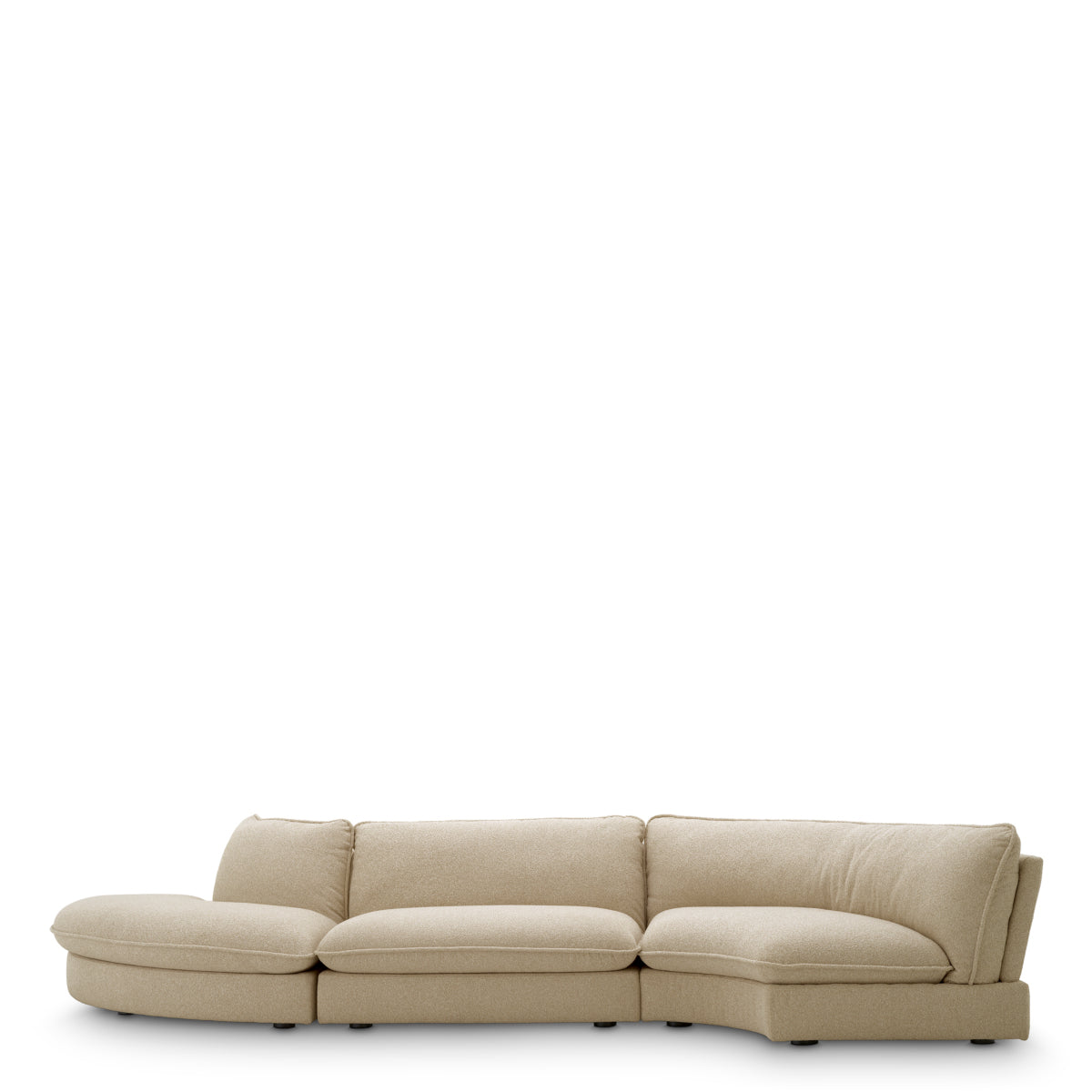 Beige Upholstered Modular Sofa Cresson