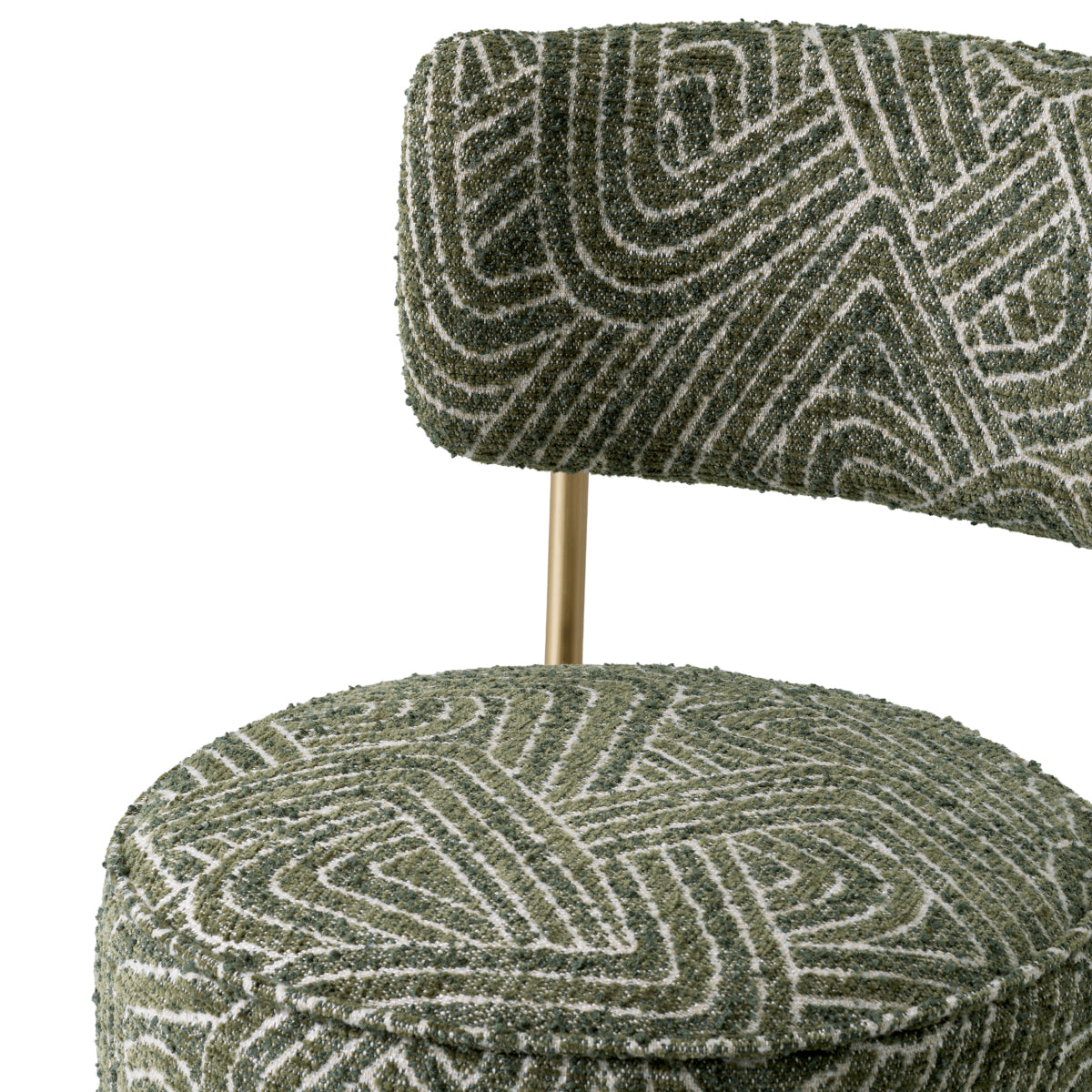 Green Fabric Swivel Bar Stool Carleton