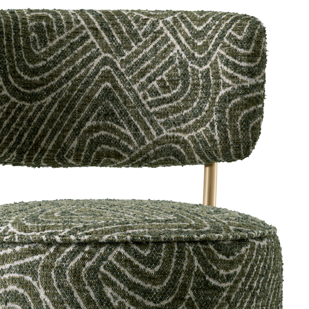 Green Fabric Swivel Bar Stool Carleton