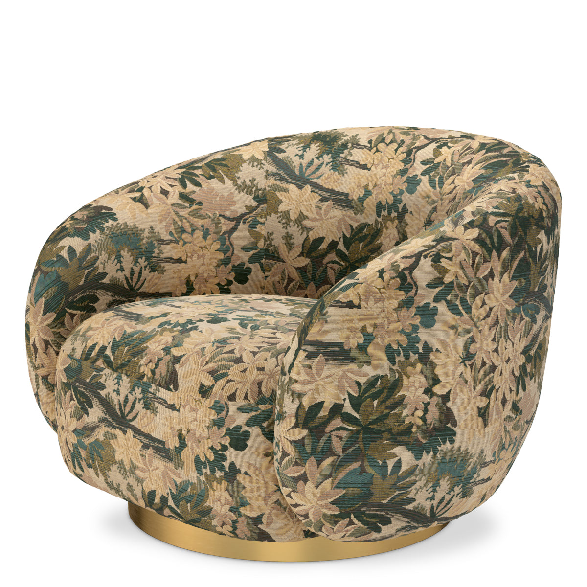 Green Swivel Accent Armchair Brice