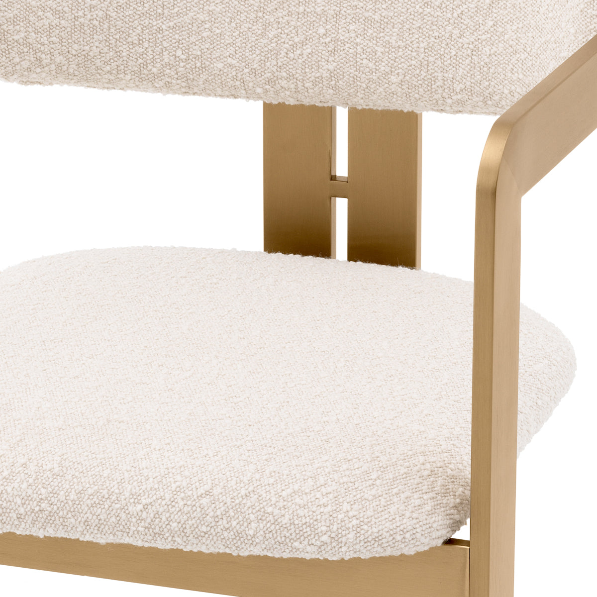 Barrel Bouclé Dining Armchair Donato