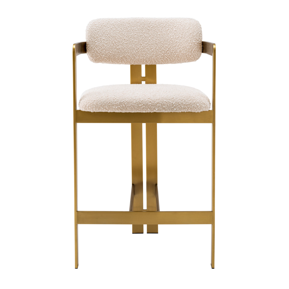 Bouclé Cream Counter Stool Donato