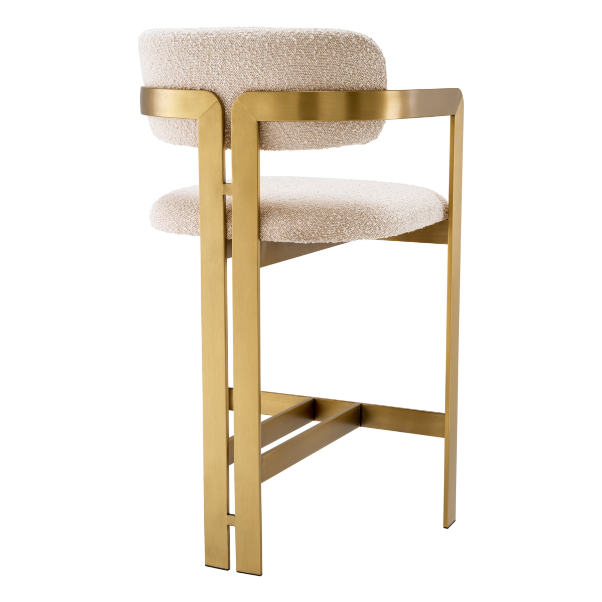 Bouclé Cream Counter Stool Donato