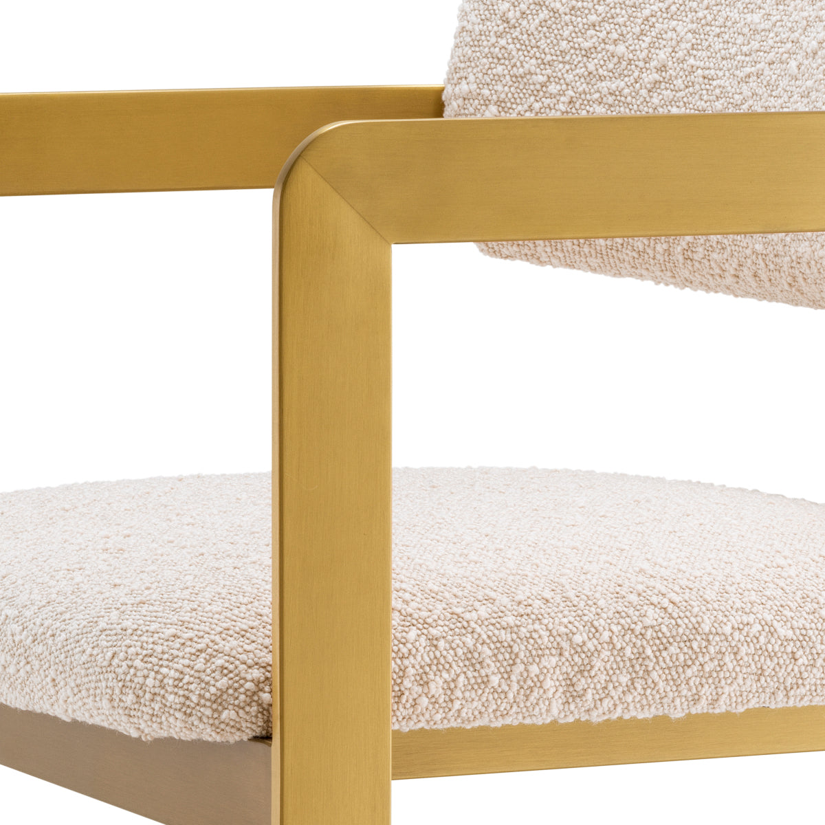 Bouclé Cream Counter Stool Donato