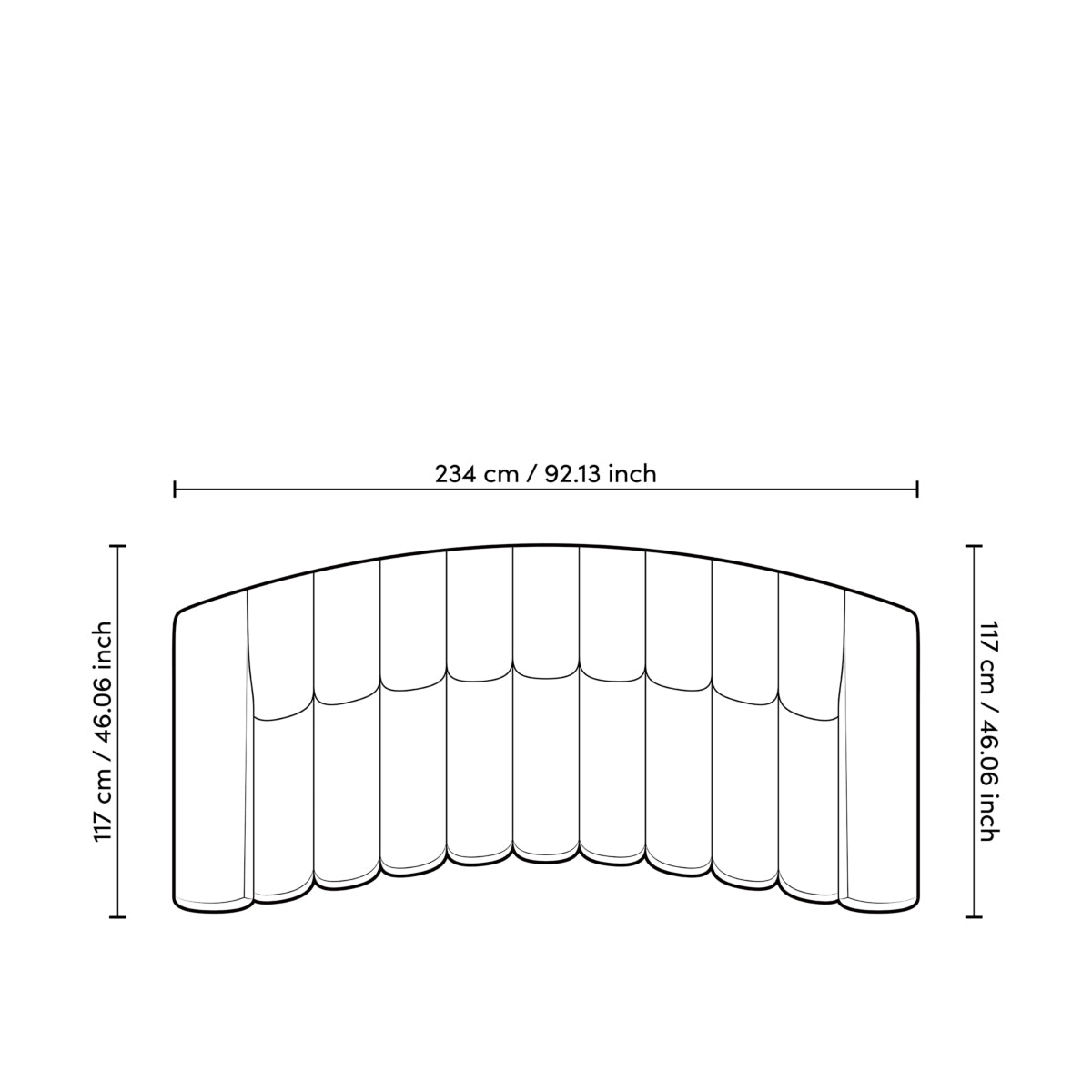 Black Channeled Boucle Sofa S Kelly