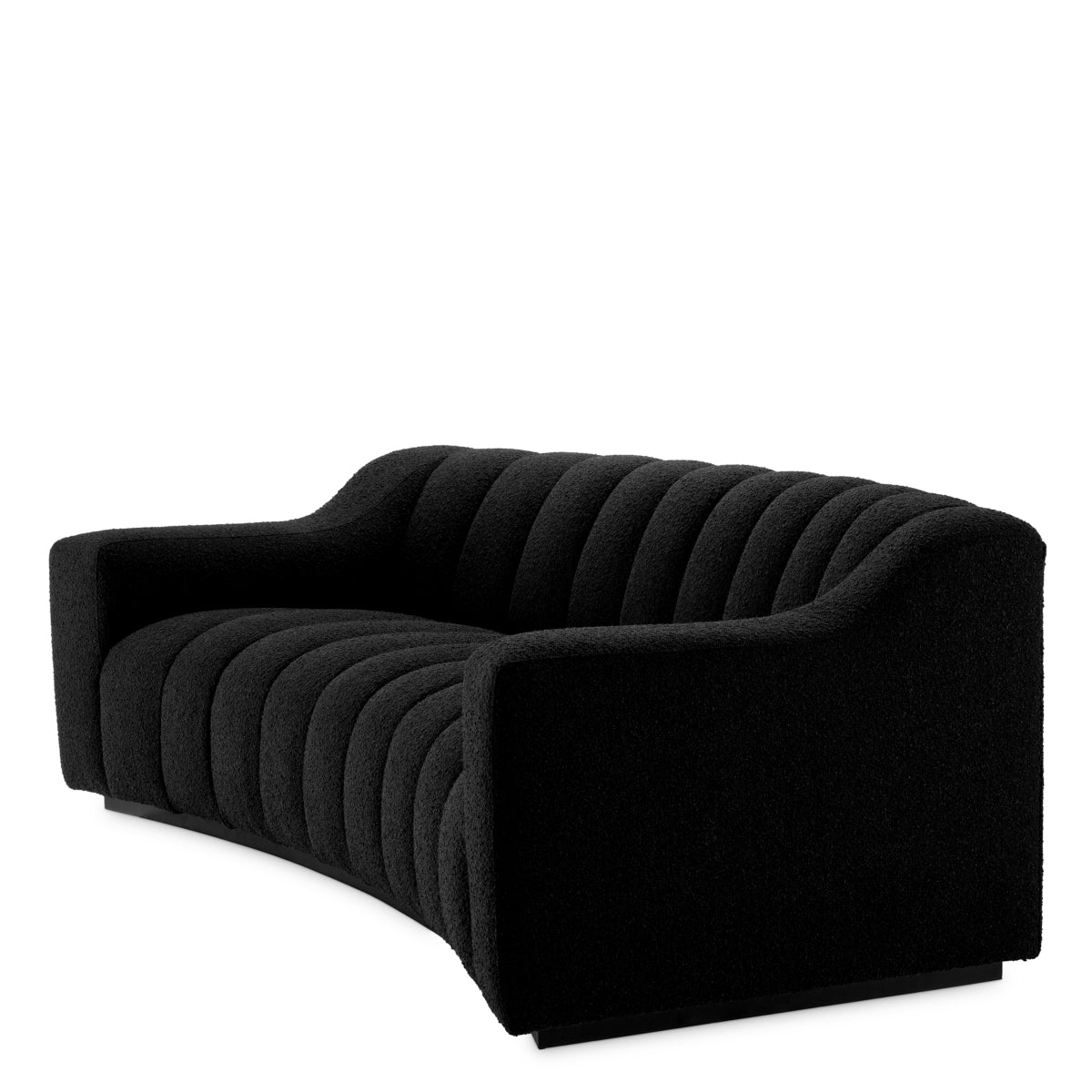 Black Channeled Boucle Sofa S Kelly