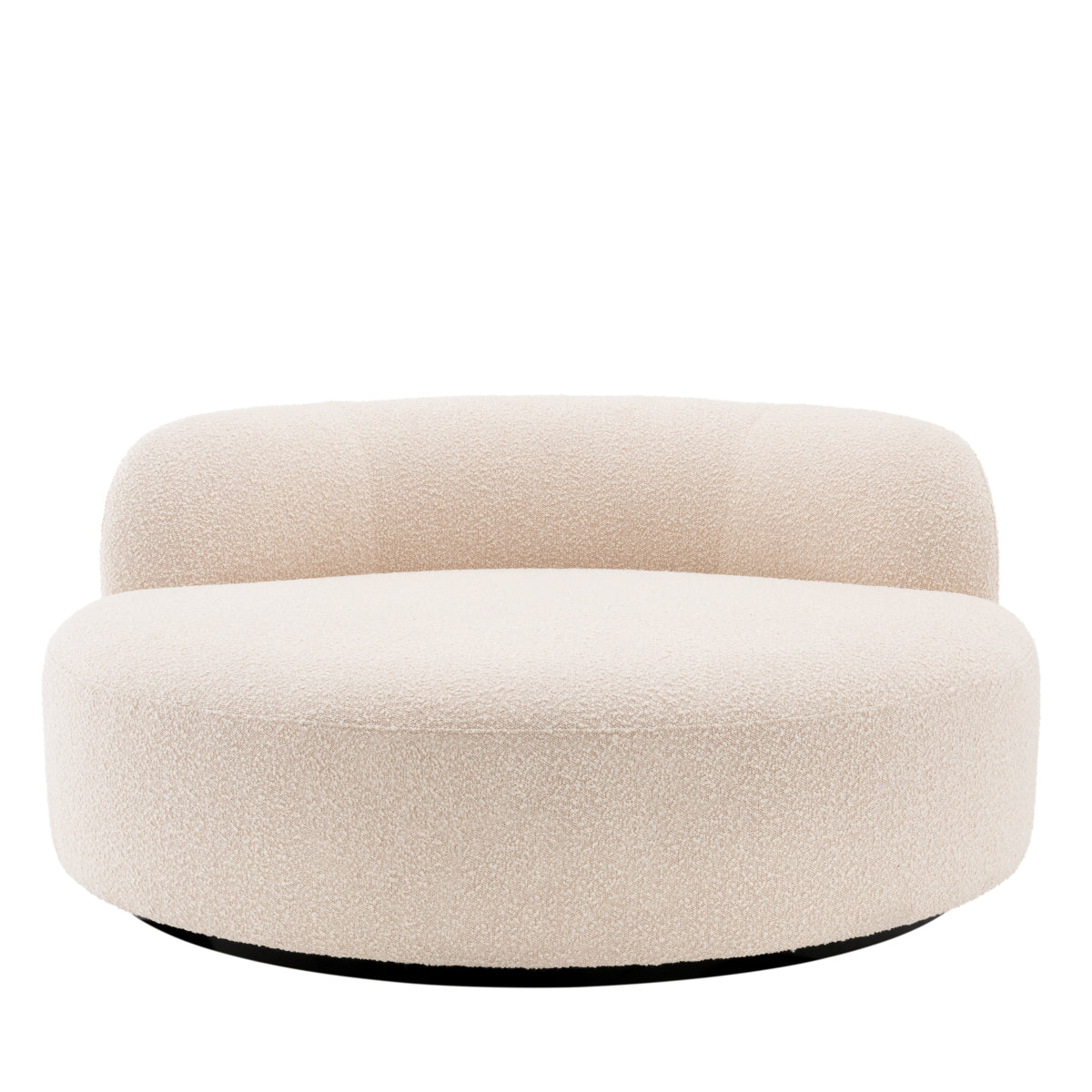 Bouclé Cream Modern Round Sofa Bjorn