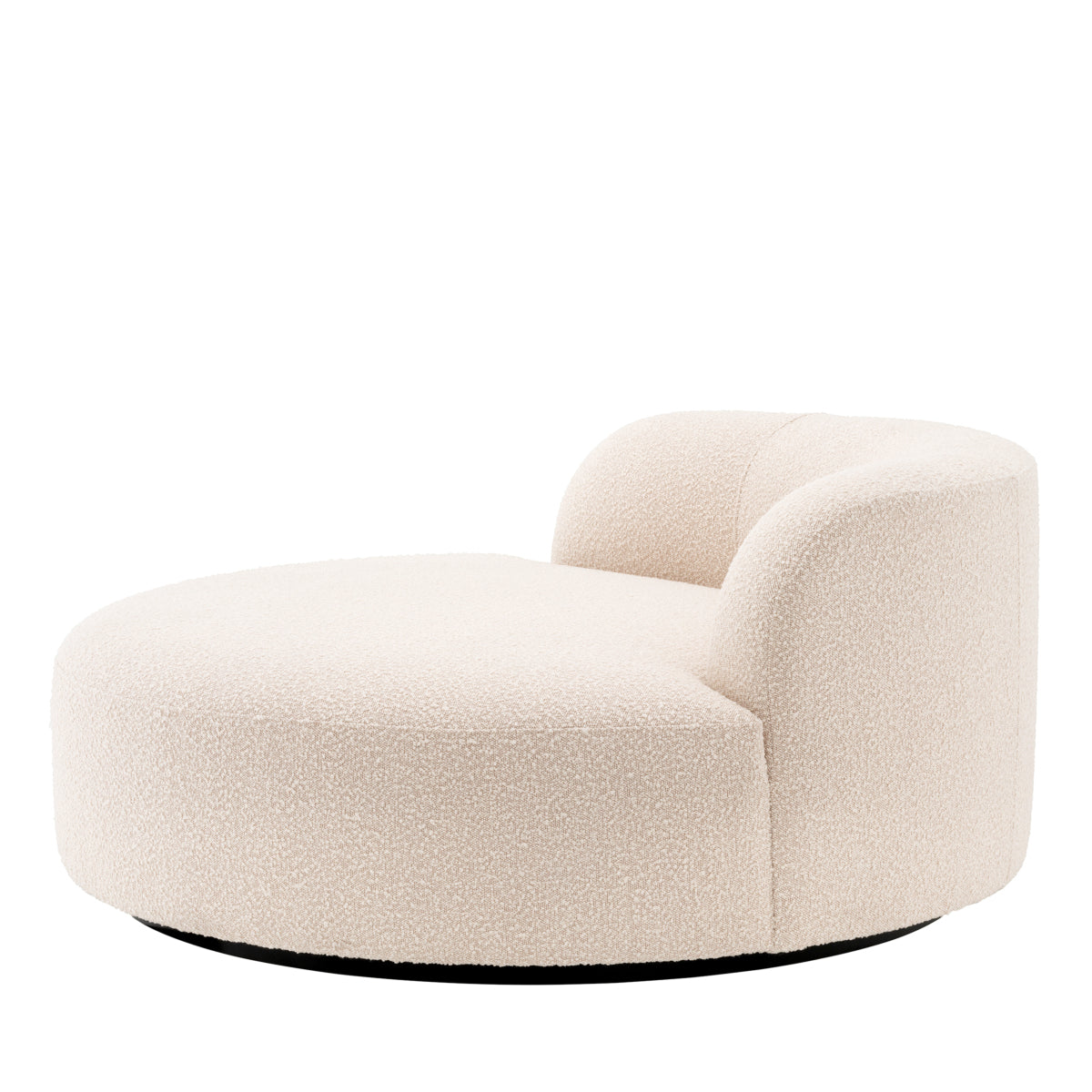 Bouclé Cream Modern Round Sofa Bjorn