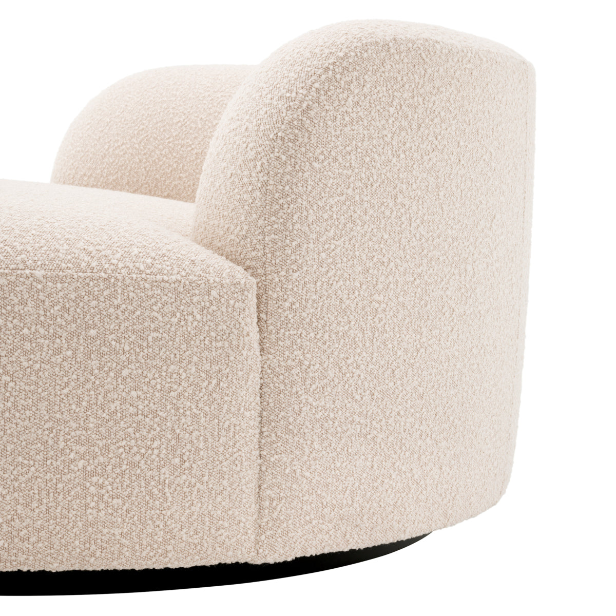 Bouclé Cream Modern Round Sofa Bjorn