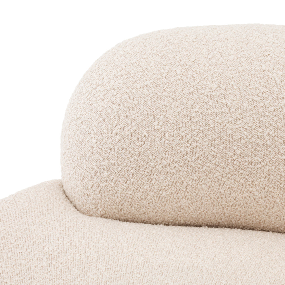Bouclé Cream Modern Round Sofa Bjorn