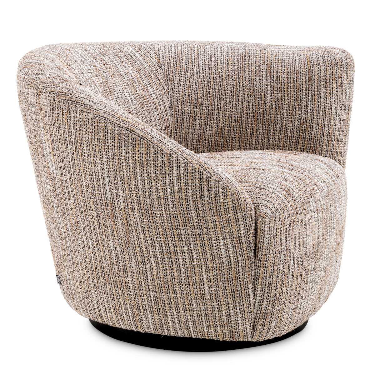 Right Asymmetrical Beige Swivel Chair Colin