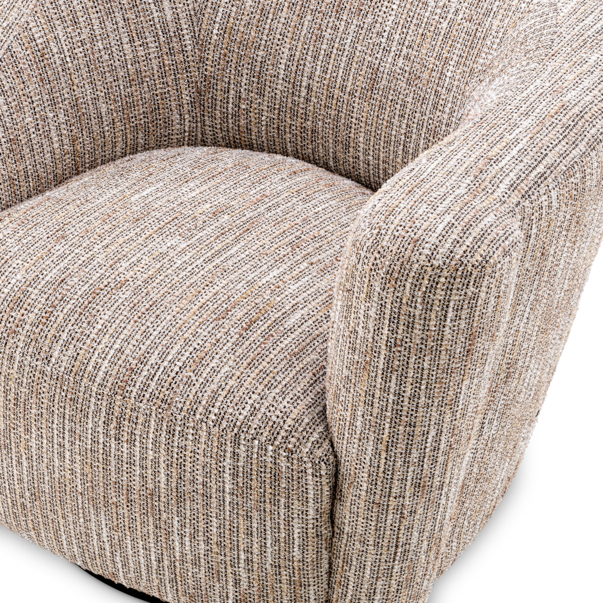 Right Asymmetrical Beige Swivel Chair Colin