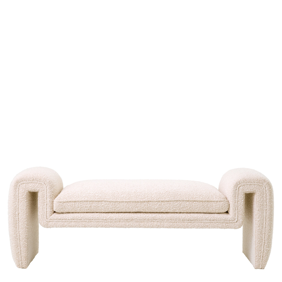 Cream Free-form Upholstered Bench S Tondo