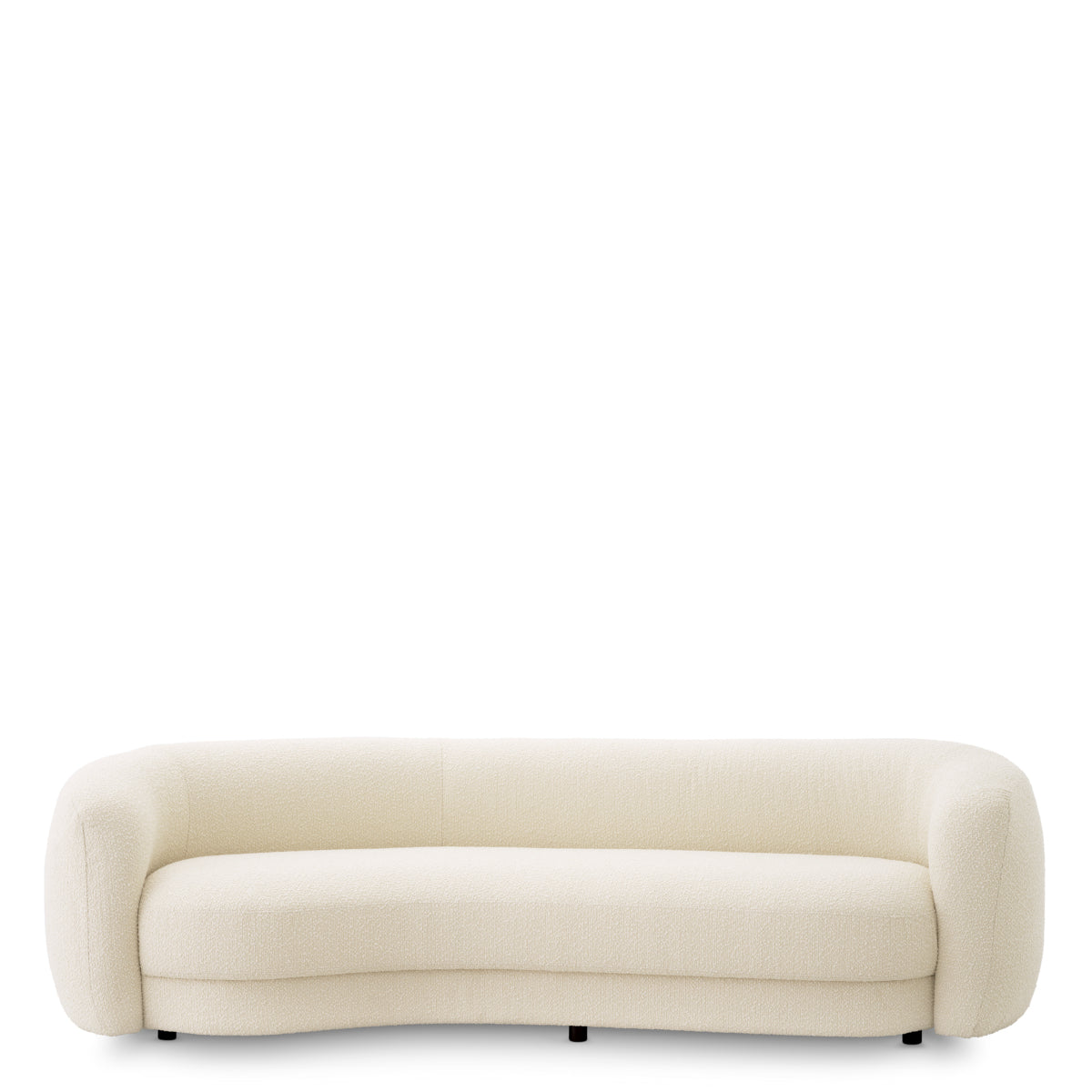 Boucle Ivory Curved Sofa Blaine