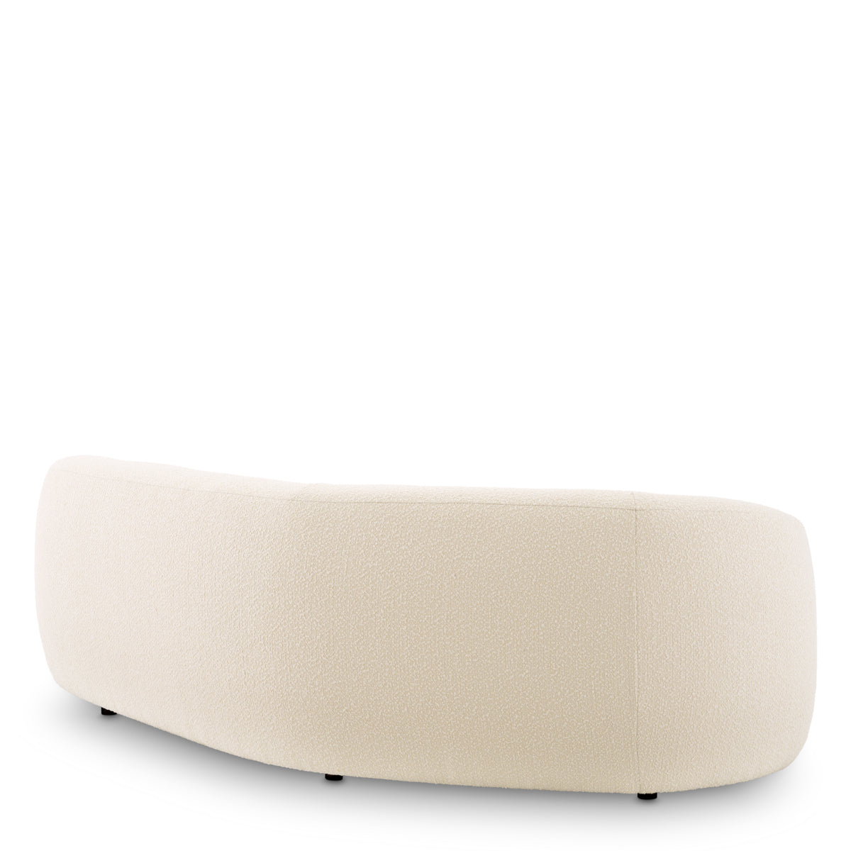 Boucle Ivory Curved Sofa Blaine
