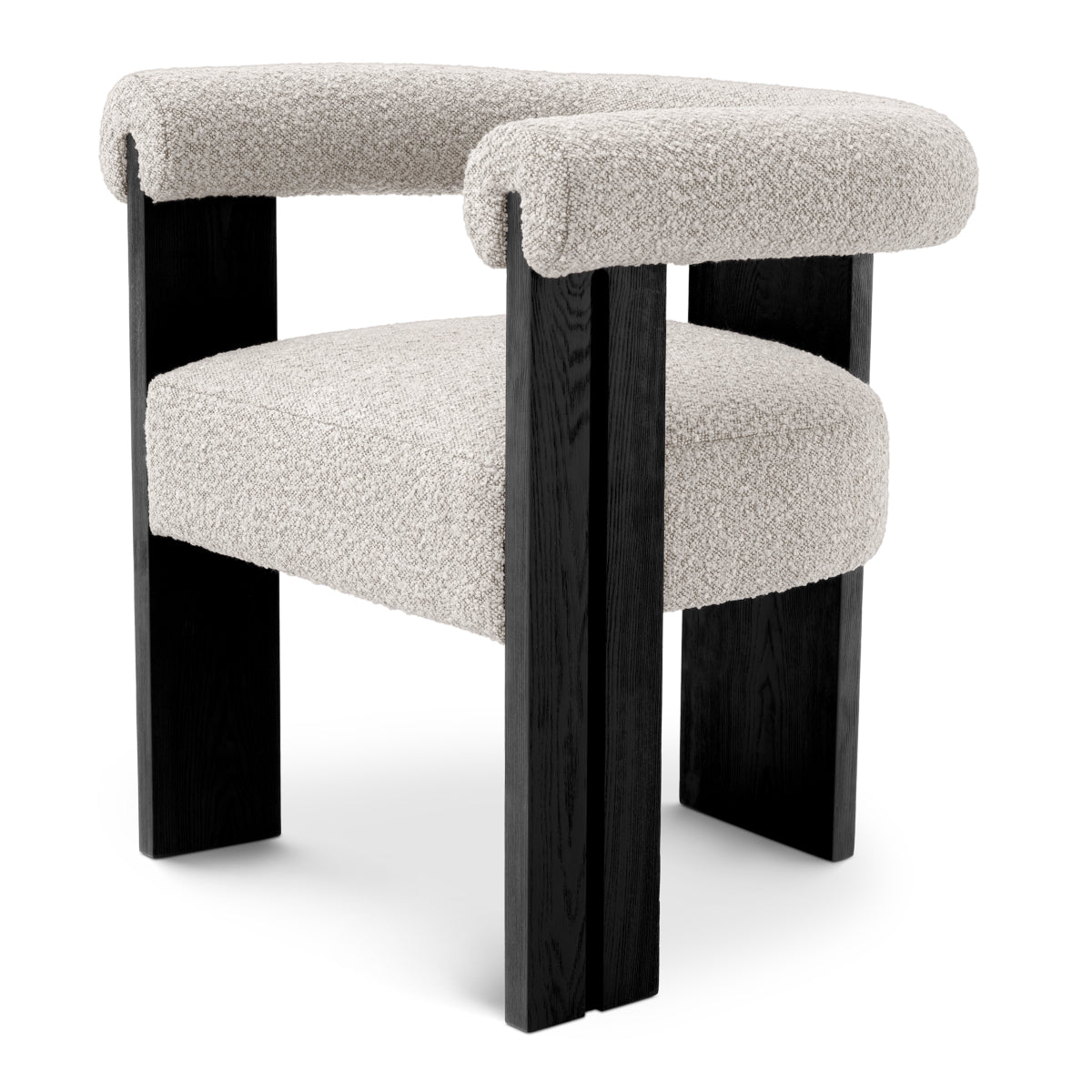 Bouclé Gray Dining Chair Percy