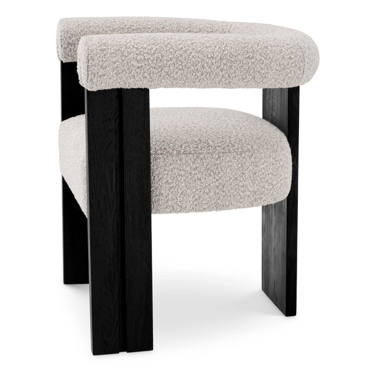 Bouclé Gray Dining Chair Percy