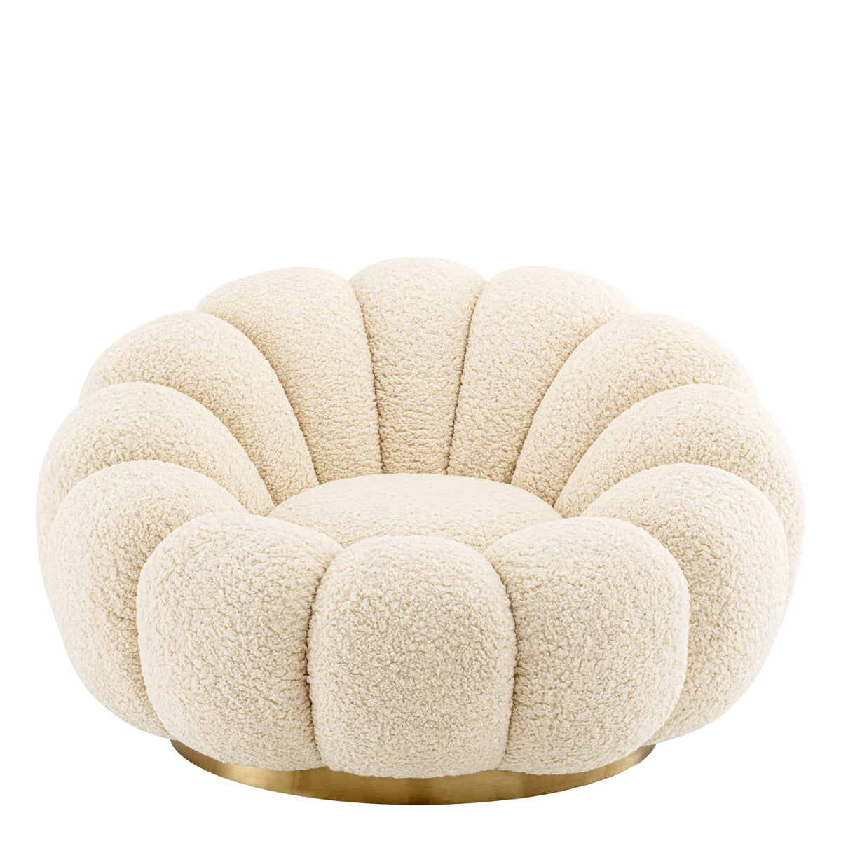 White Flower Design Swivel Chair Mello