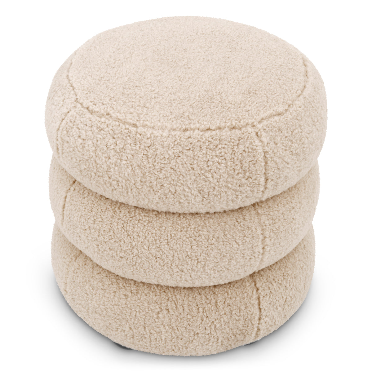 White Upholstered Stool Tulum