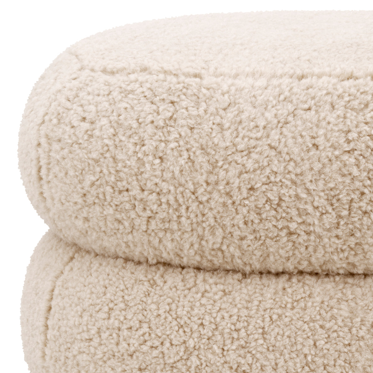 White Upholstered Stool Tulum