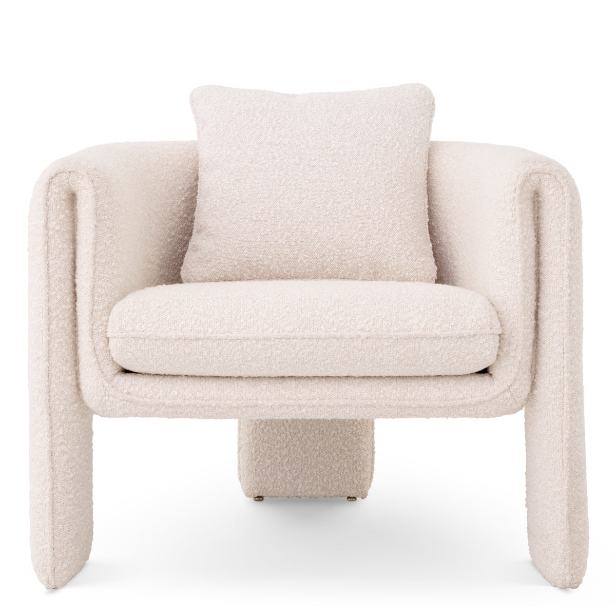 Cream Bouclé Lounge Chair Toto