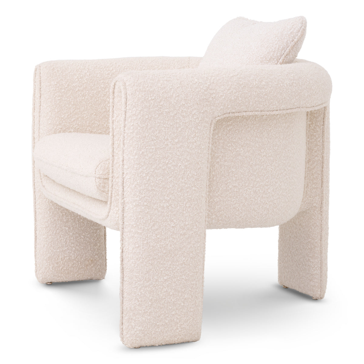 Cream Bouclé Lounge Chair Toto