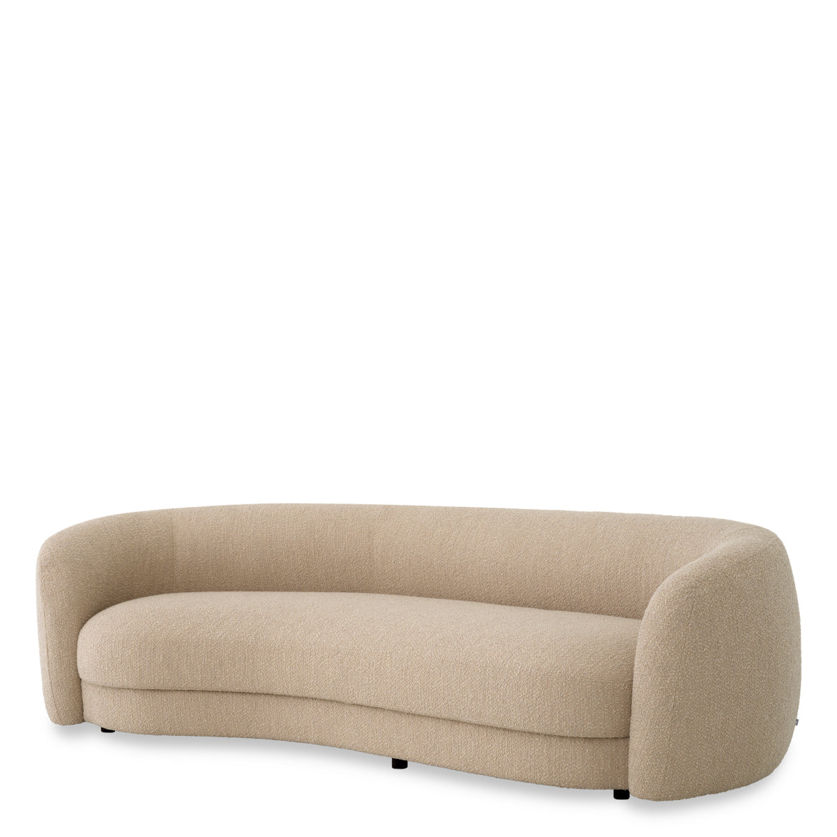 Boucle Sand Curved Sofa Blaine