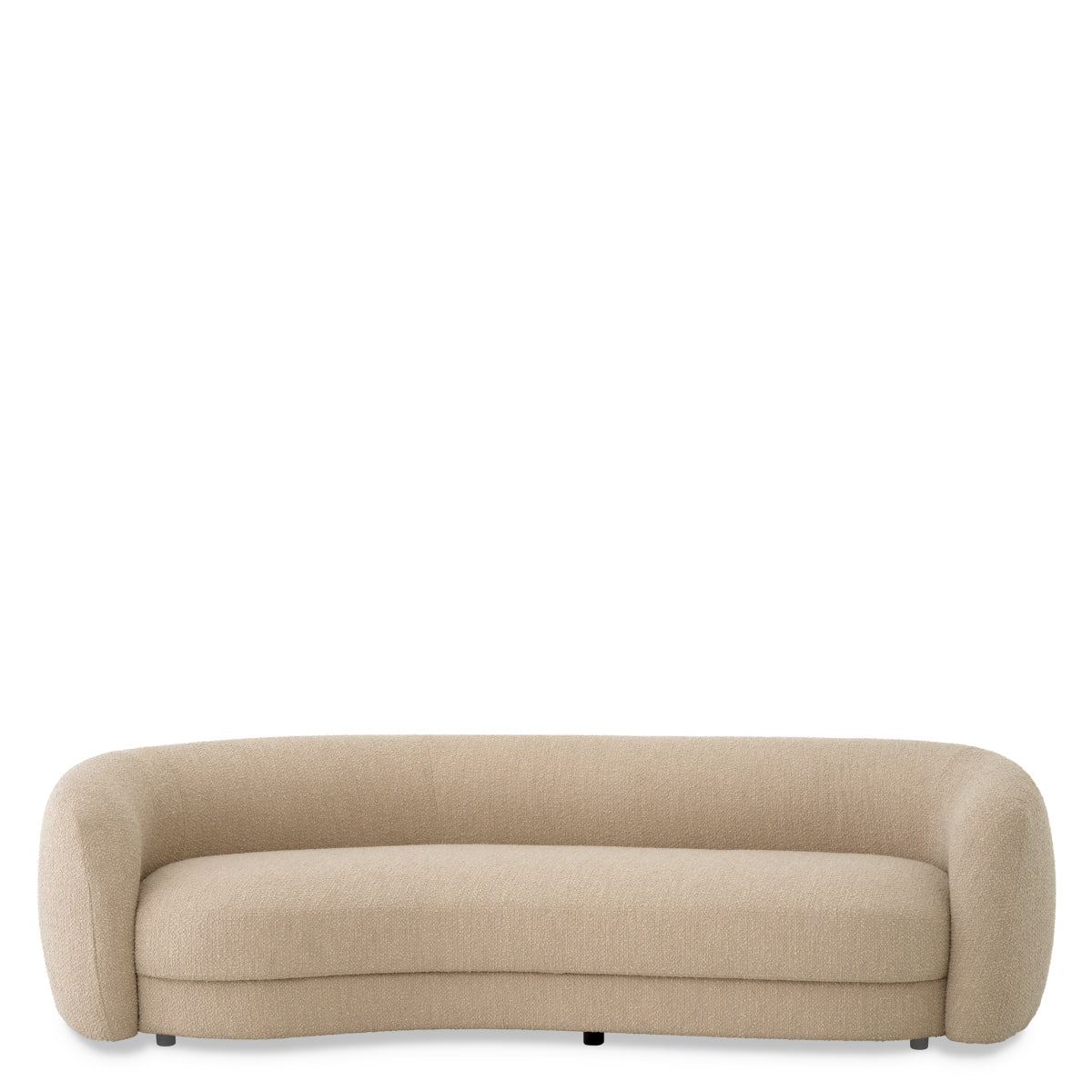 Boucle Sand Curved Sofa Blaine