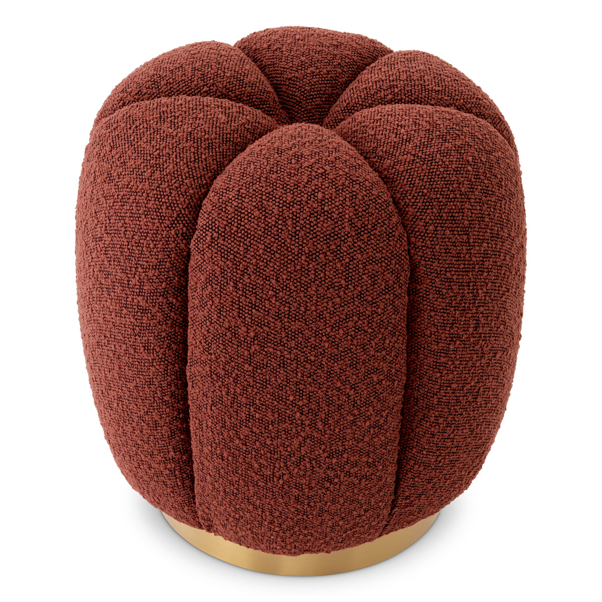 Modern Red Boucle Stool Orchanic