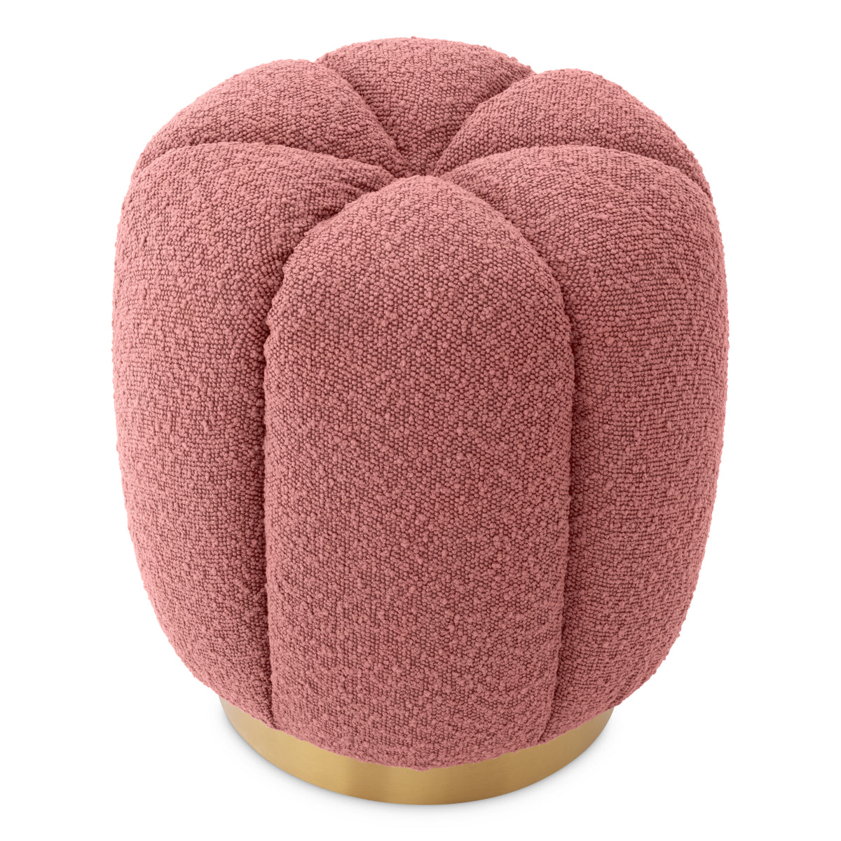 Modern Pink Boucle Stool Orchanic