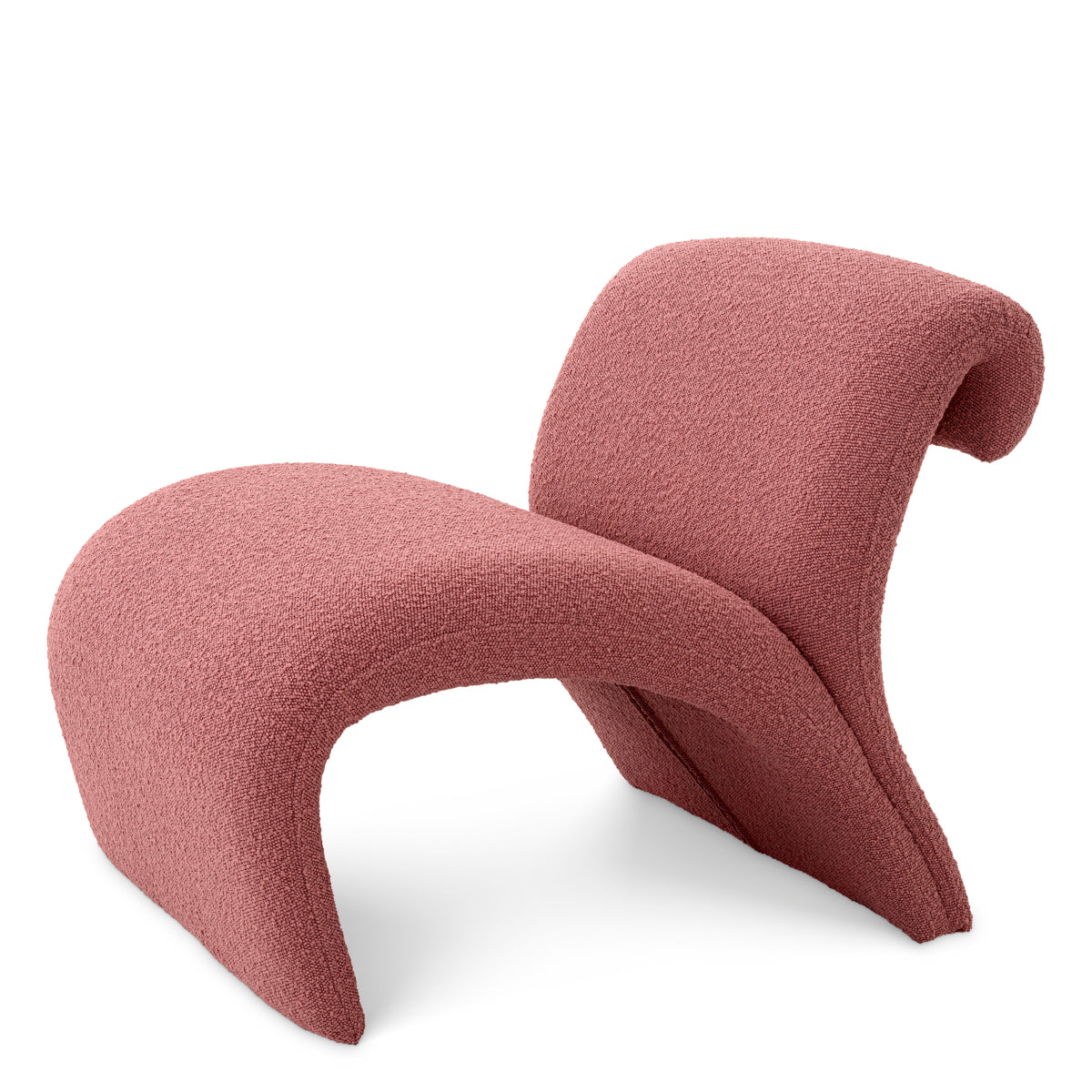 Pink Bouclé Accent Chair Vignola