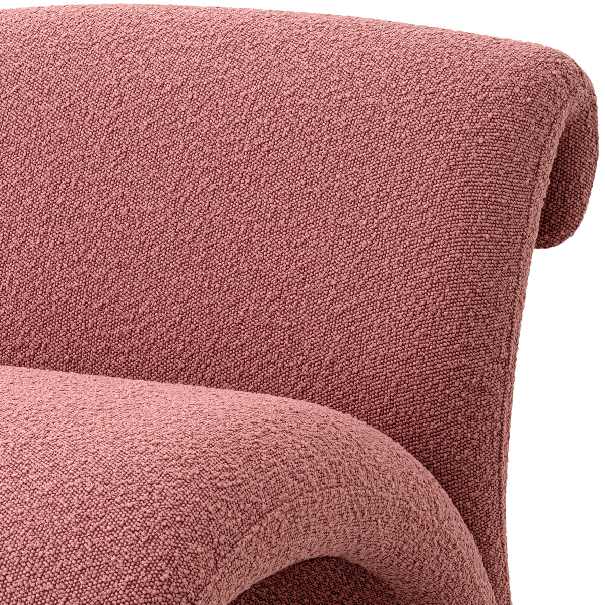 Pink Bouclé Accent Chair Vignola