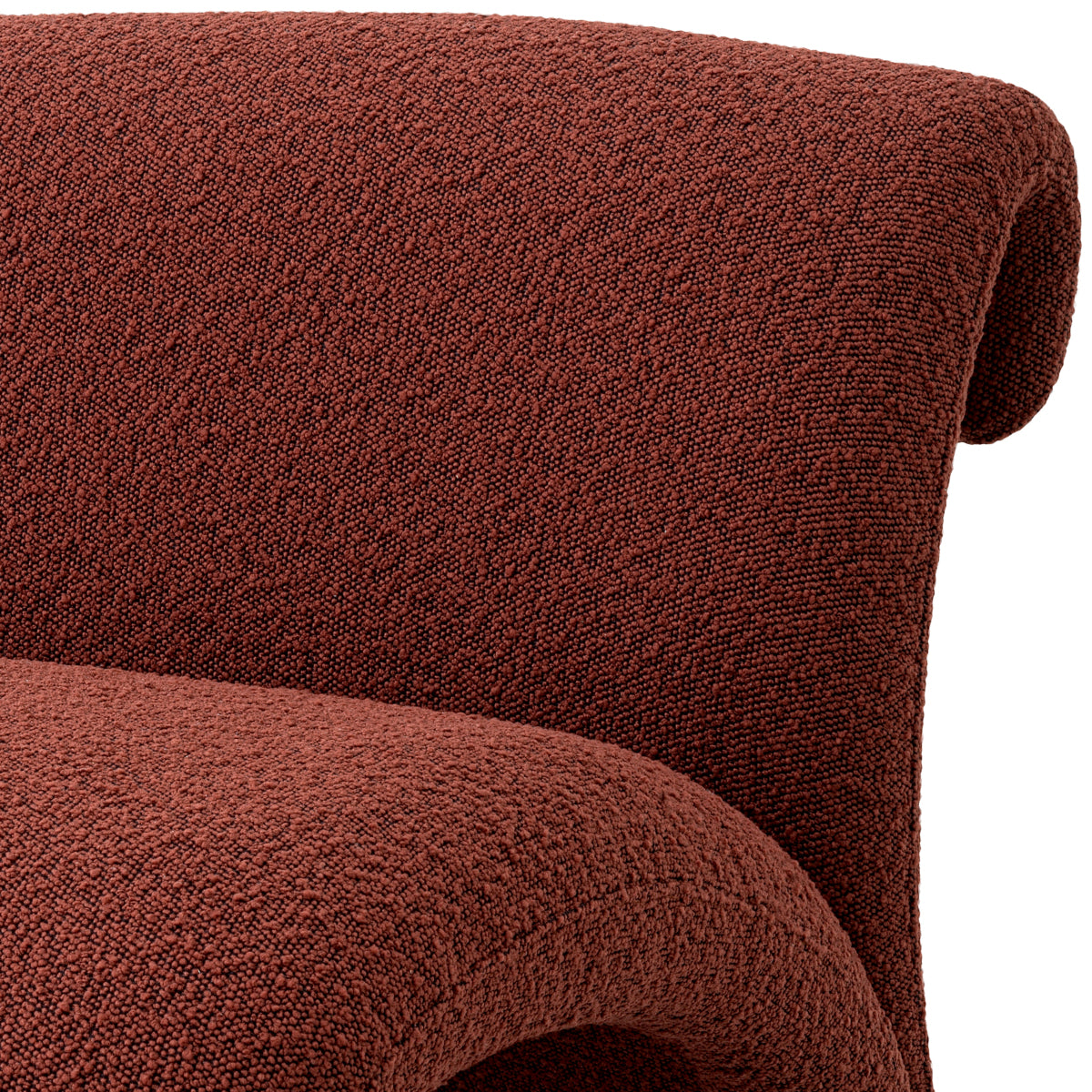 Red Bouclé Accent Chair Vignola