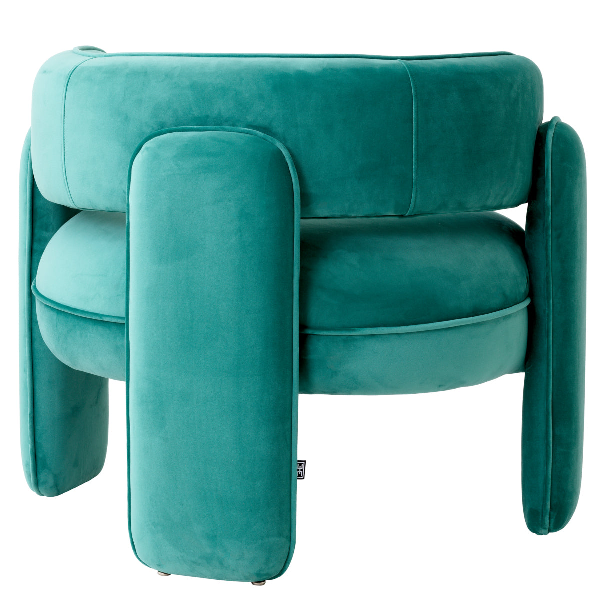 Turquoise Velvet Modern Accent Chair Chaplin