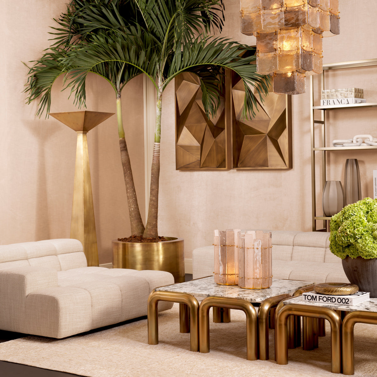 Grid-Tufted Modular Sofa Lounge Left Hunter