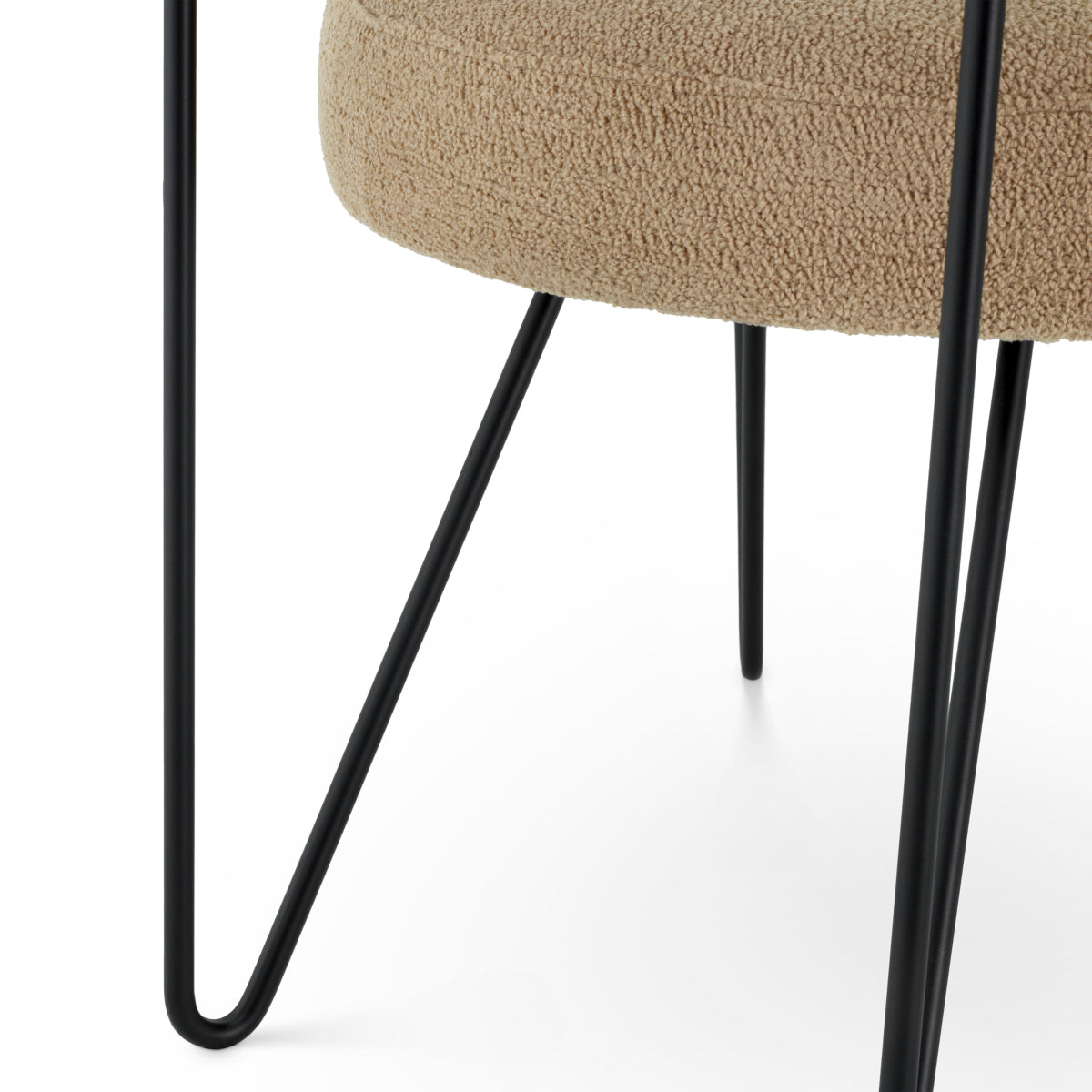 Beige Metal Framed Dining Chair Giuseppe