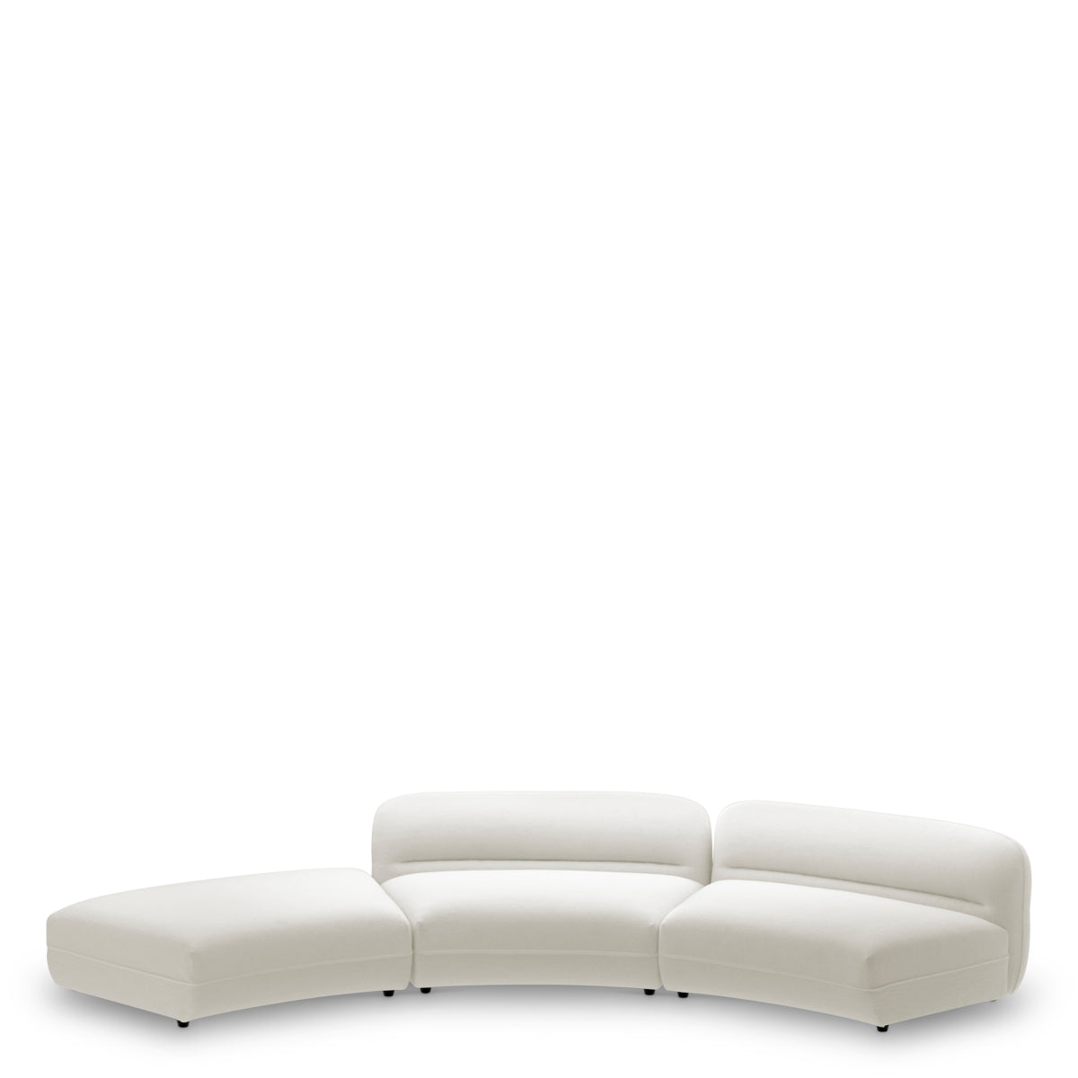 Muslin White Modular Ottoman Grand Avenue