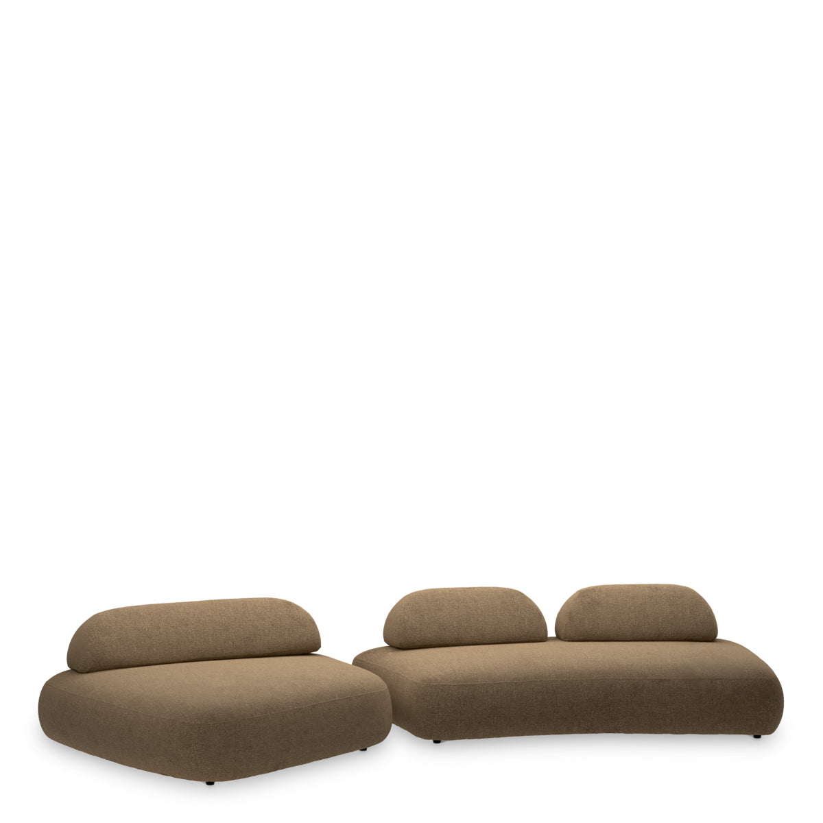 Hastings Brown Modular Curved Sofa Residenza