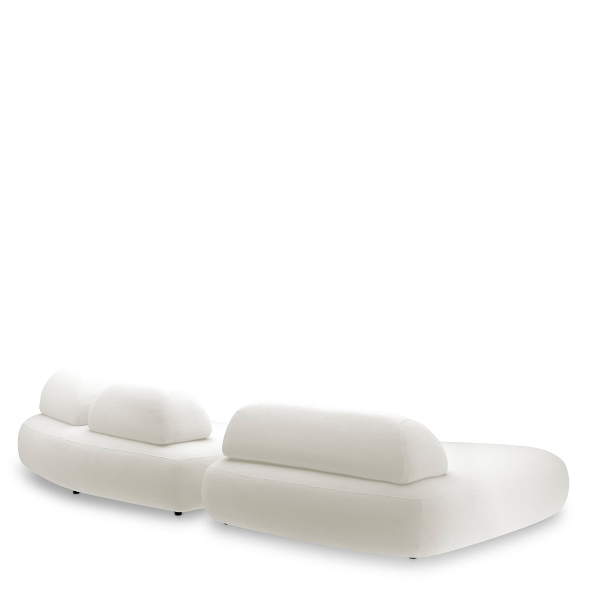Muslin White Modular Curved Sofa Residenza