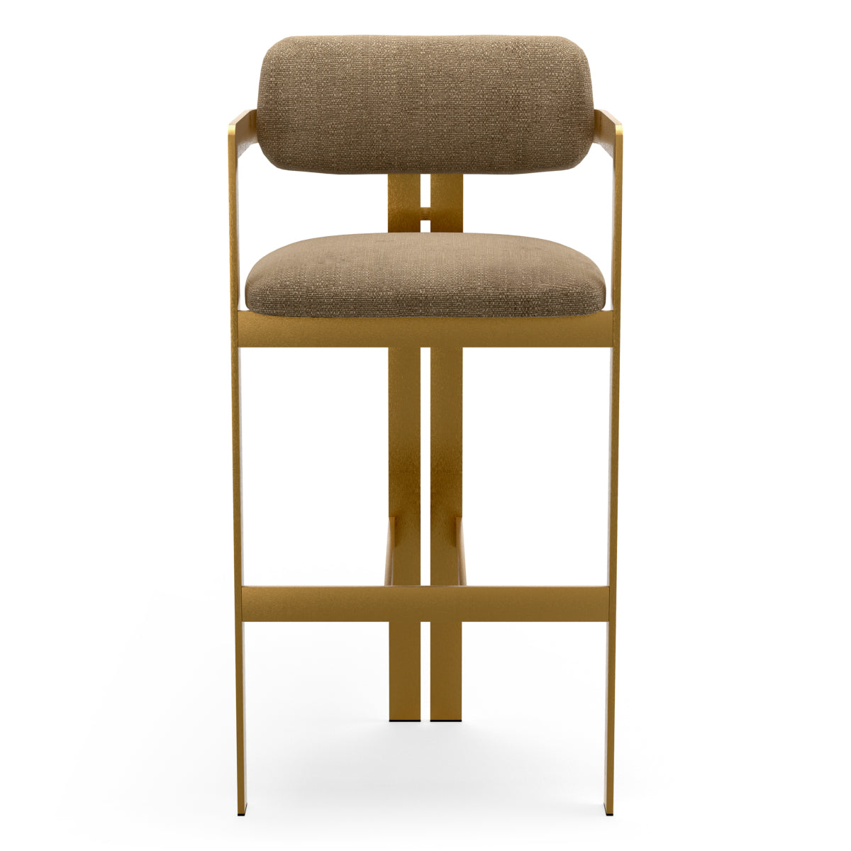 Stratfort Brown Gold Frame Bar Stool Donato | C
