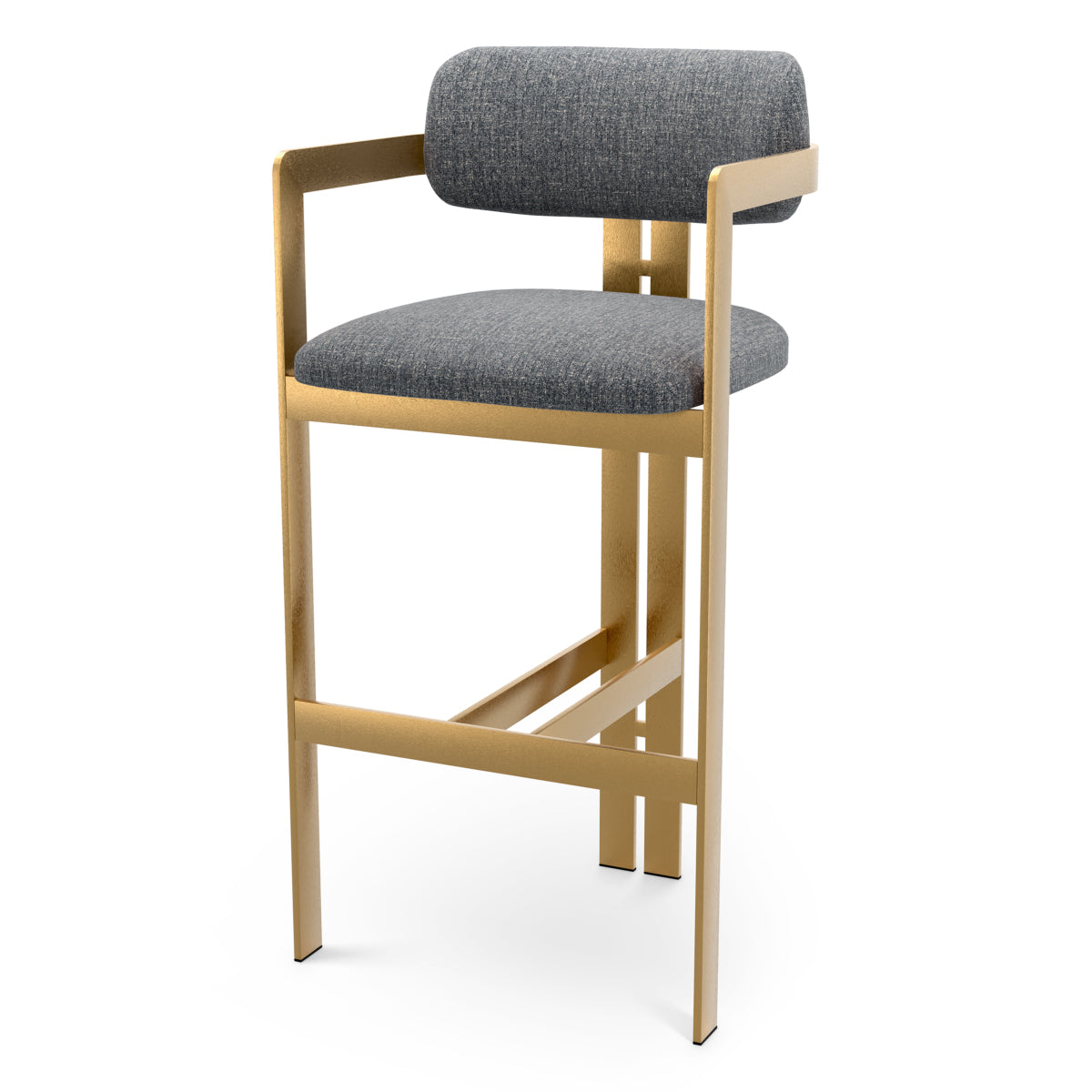 Light Blue Gold Frame Bar Stool Donato | A