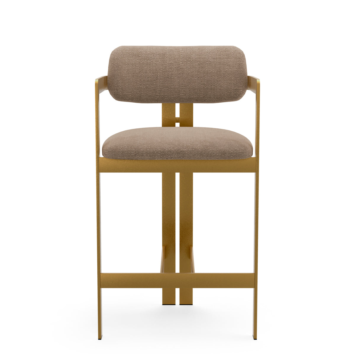 Gray Upholstered Counter Stool Donato