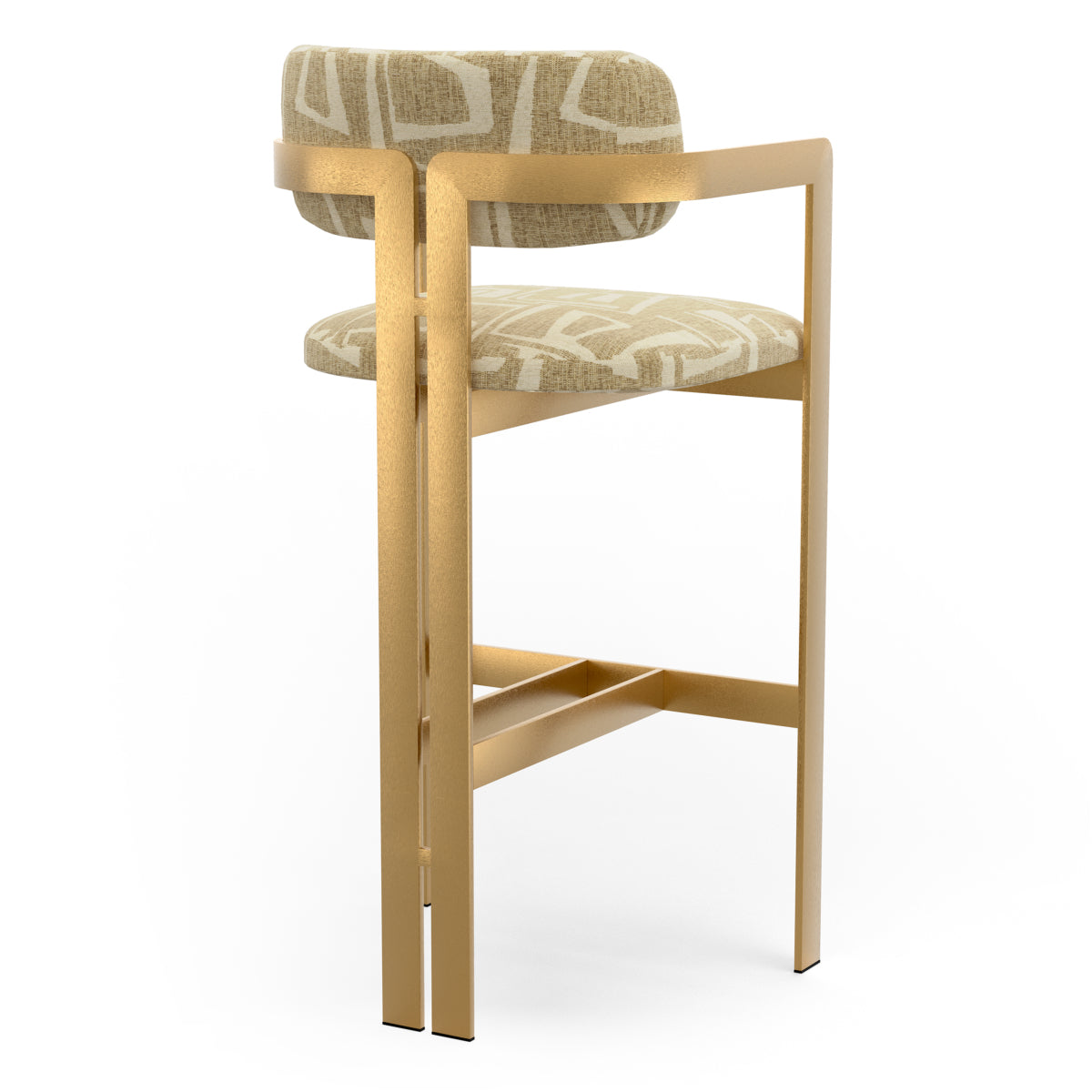 Light Brown Gold Frame Bar Stool Donato | B