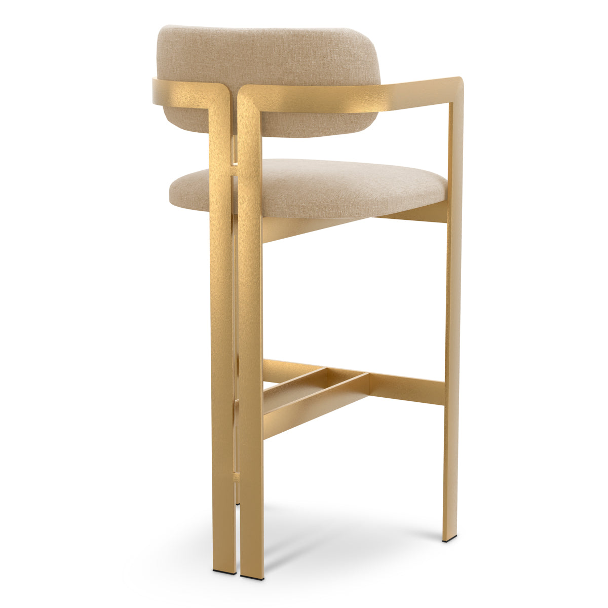 Hastings Beige Gold Frame Bar Stool Donato | A