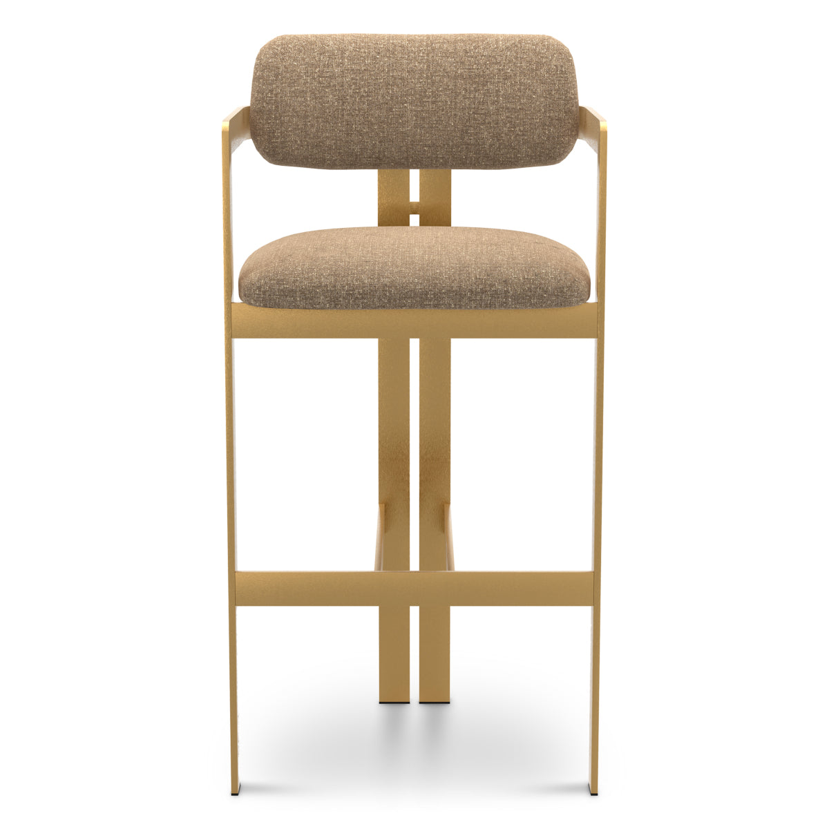 Hastings Brown Gold Frame Bar Stool Donato | A
